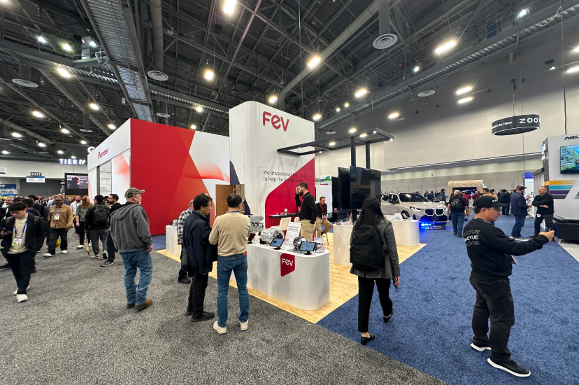Fev exhibit booth