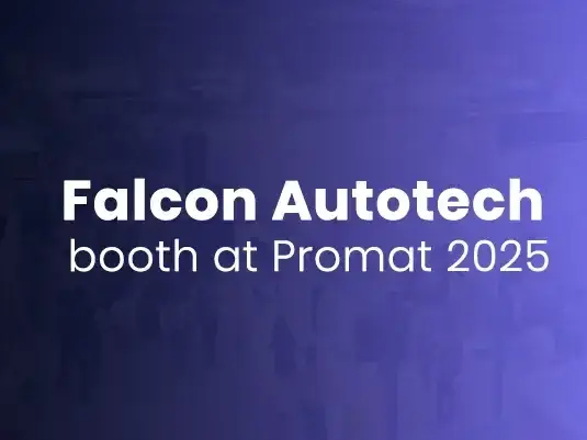 Falcon Autotech booth at Promat 2025