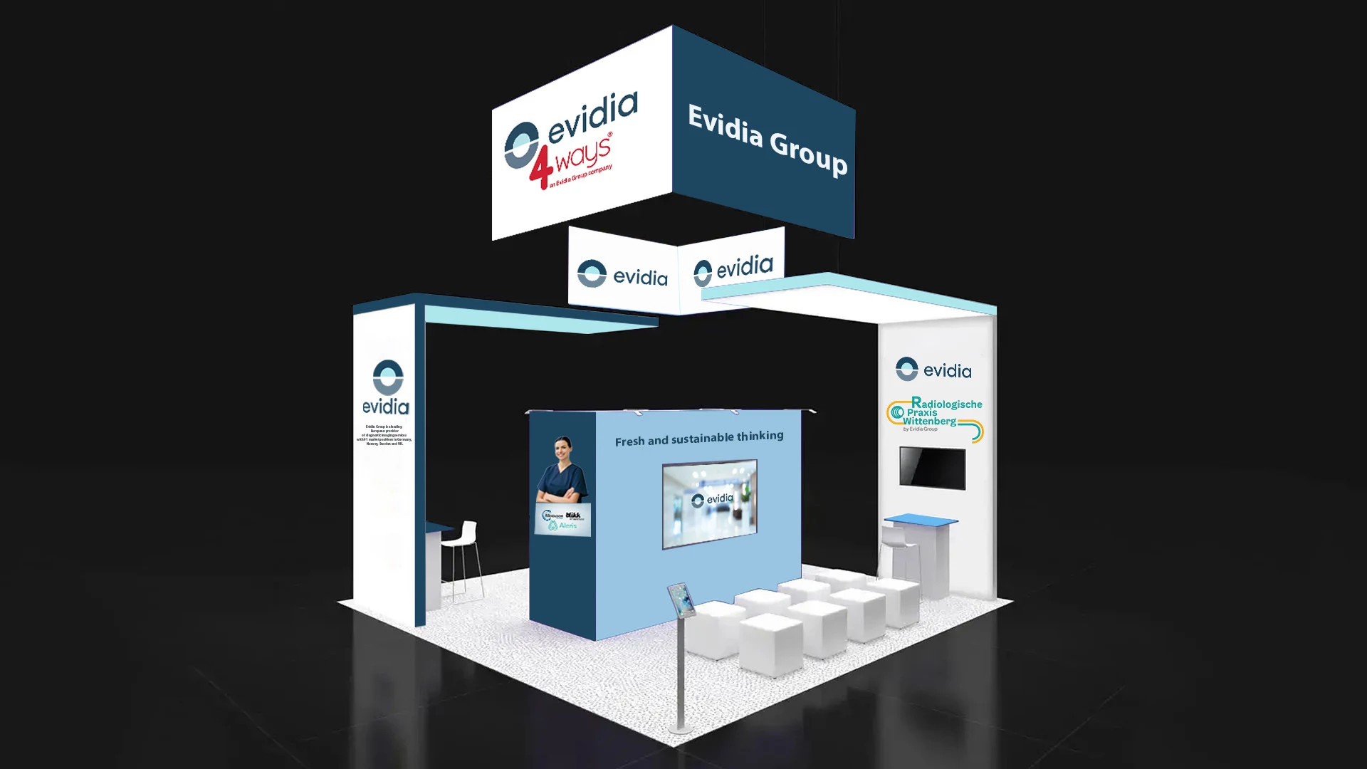 Trade Show Booth Builder Connect Exhibit CEH2020130 20x20 Custom Booth